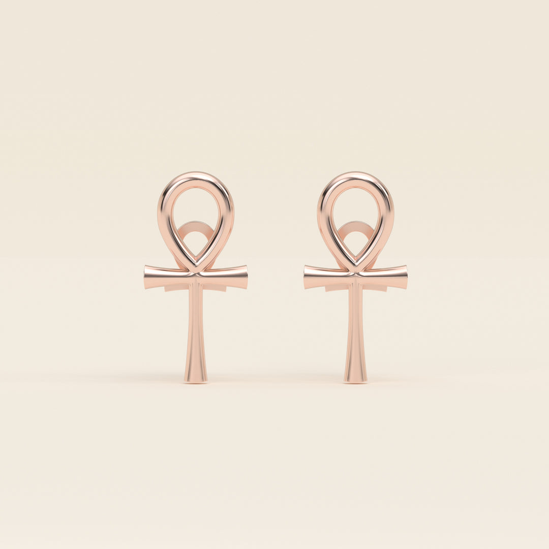 Ankh — Cufflinks — 18k Rose Gold