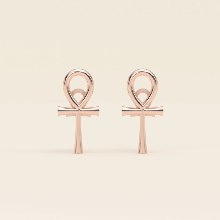 Ankh — Cufflinks — 18k Rose Gold