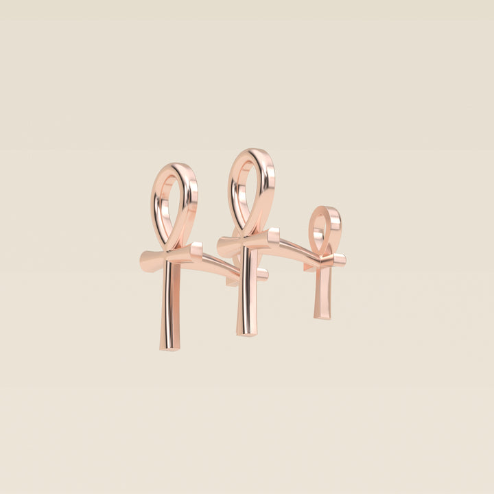 Ankh — Cufflinks — 18k Rose Gold