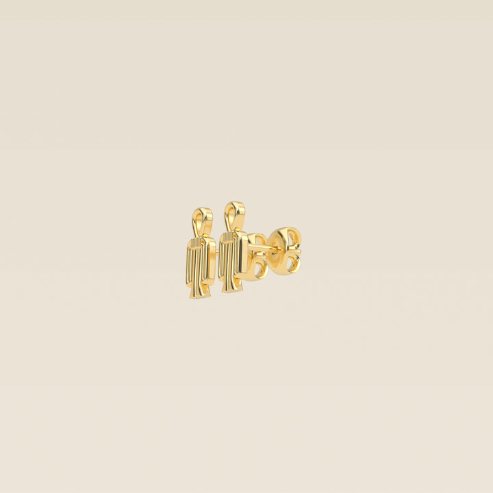 Tjet — Stud Earrings — 18k Yellow Gold