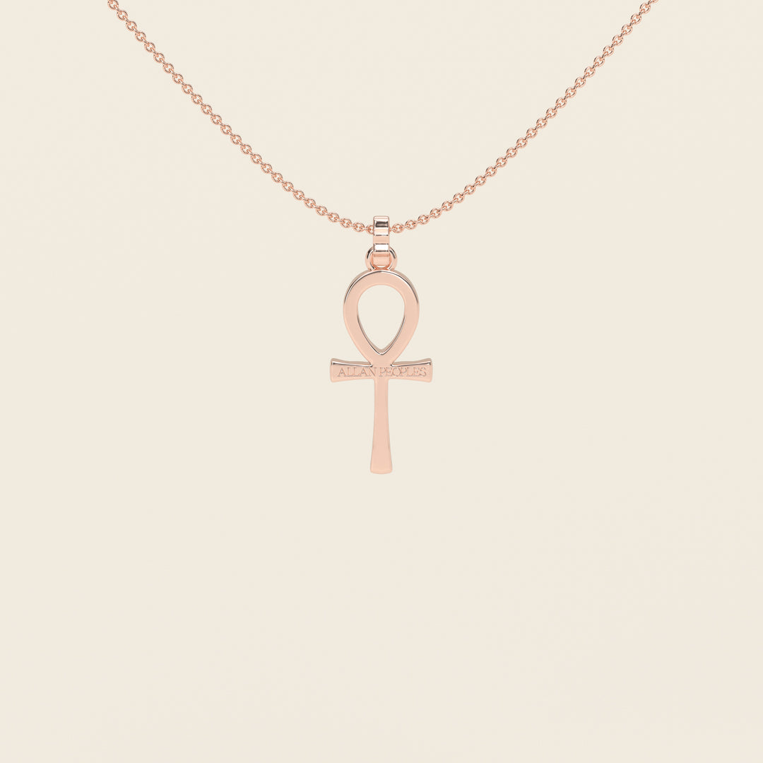 Ankh — Ripple Pendant — Small — 18k Rose Gold