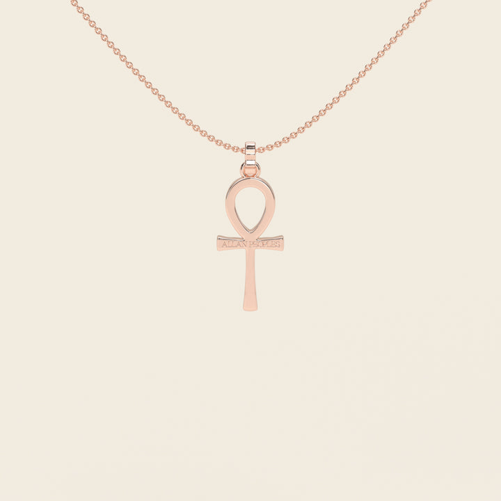 Ankh — Ripple Pendant — Small — 18k Rose Gold