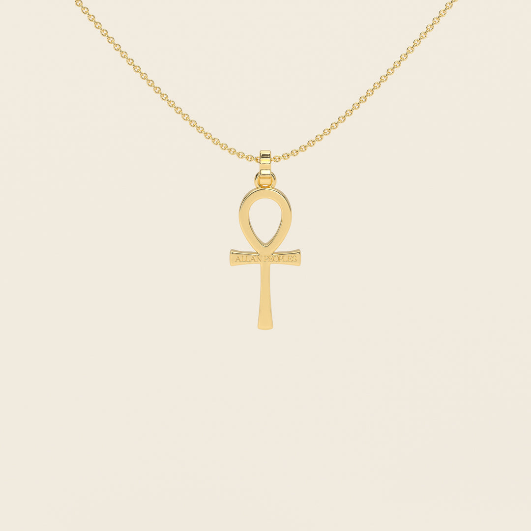 Ankh — Ripple Pendant — Small — 18k Yellow Gold