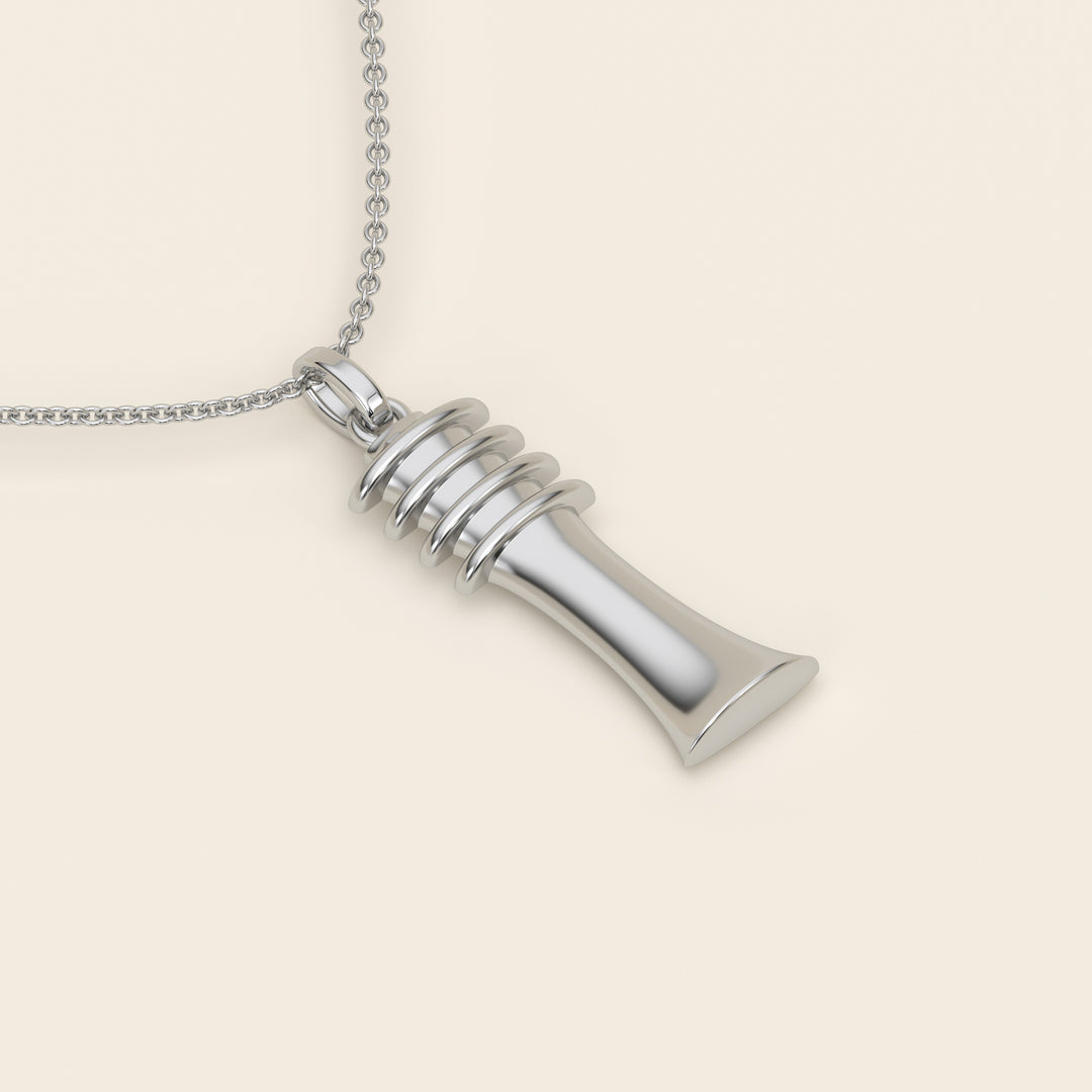 Djed — Pendant — Medium — Platinum