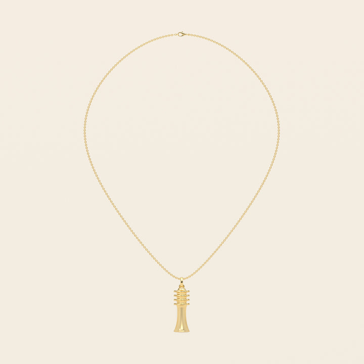 Djed — Pendant — Medium — 18k Yellow Gold