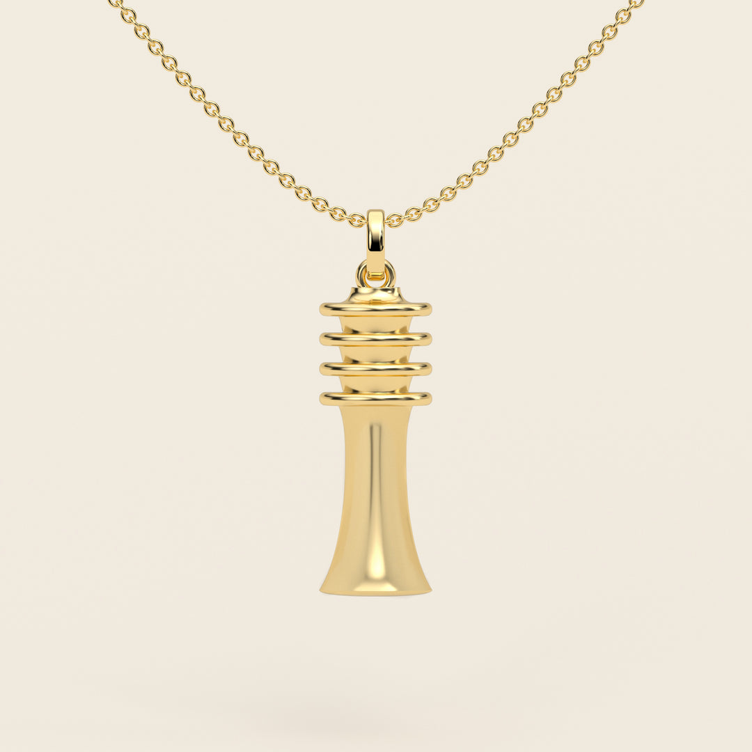 Djed — Pendant — Medium — 18k Yellow Gold
