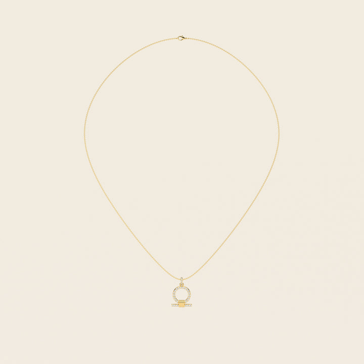 Shen — Pavé Pendant — Small — 18k Yellow Gold