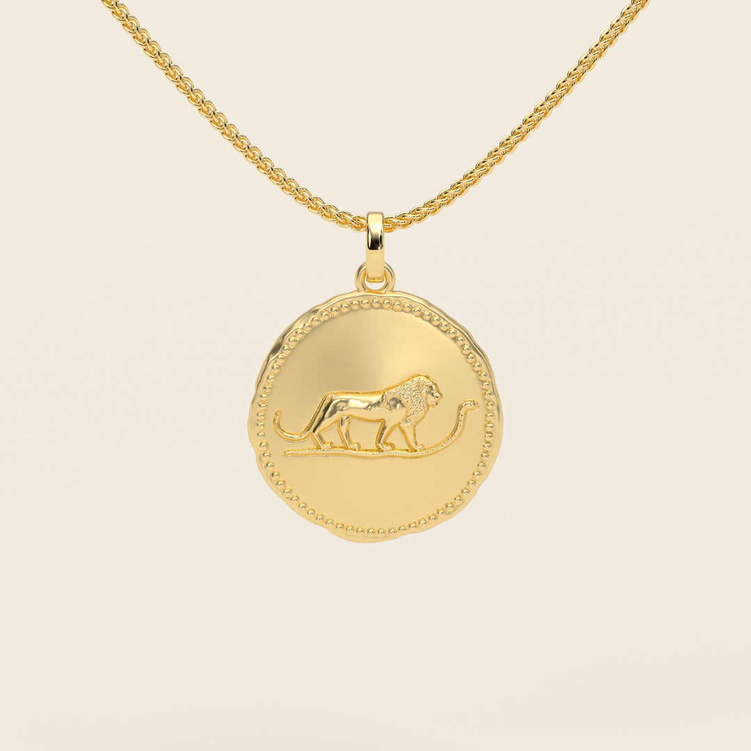 Dendera Zodiac — Leo — Pendant — Stater — 18k Yellow Gold