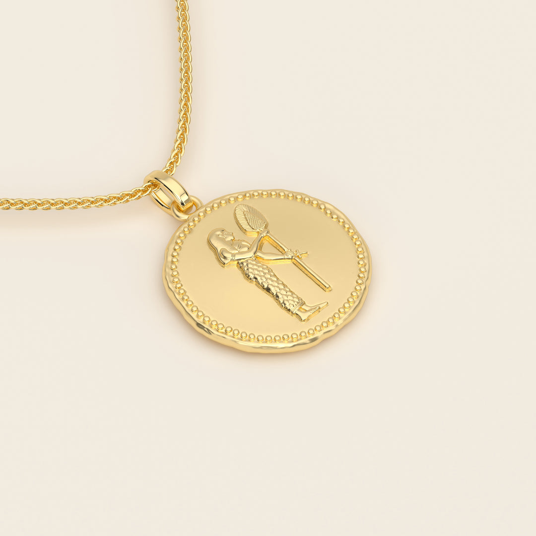 Dendera Zodiac — Virgo — Pendant — Stater — 18k Yellow Gold