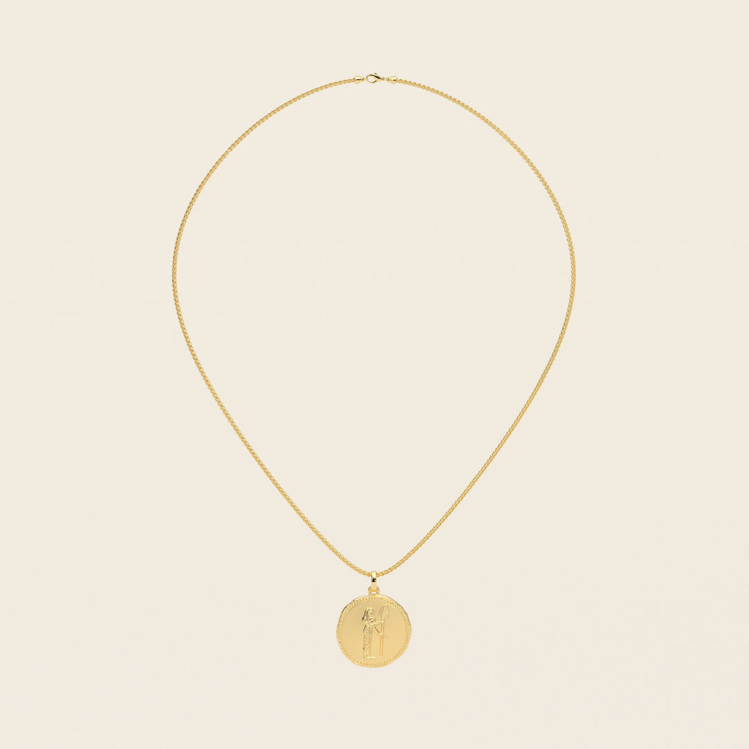Dendera Zodiac — Virgo — Pendant — Stater — 18k Yellow Gold