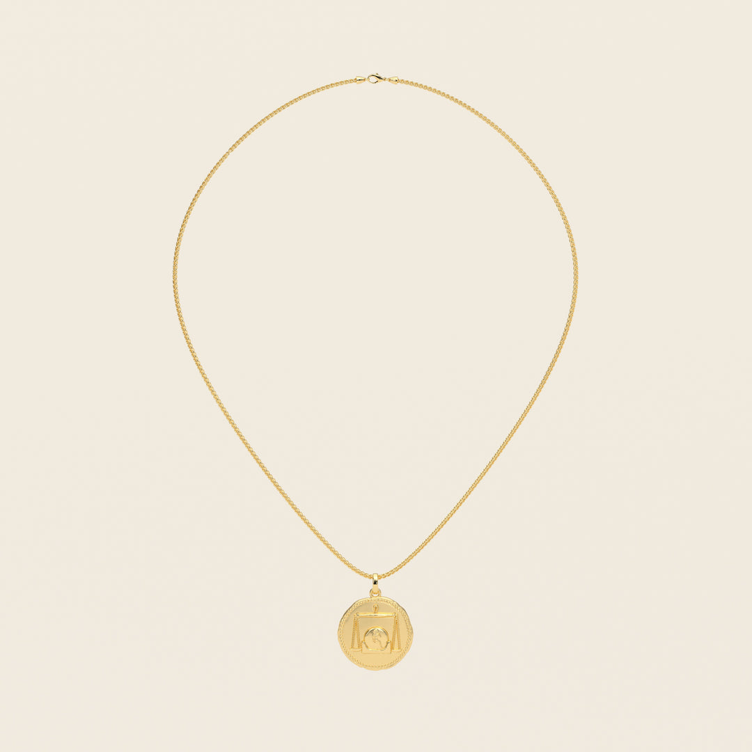 Dendera Zodiac — Libra — Pendant — Stater — 18k Yellow Gold