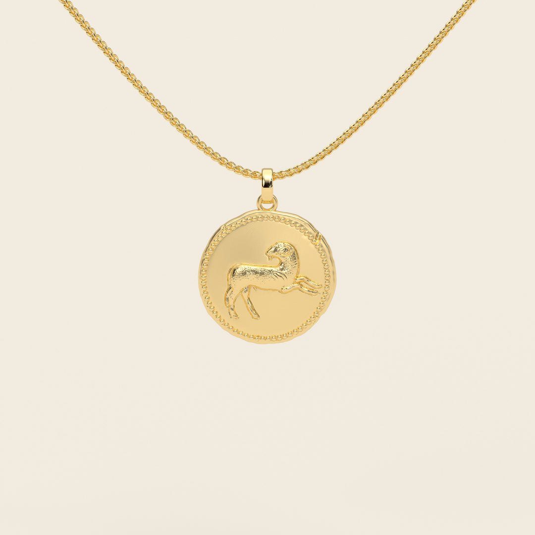 Dendera Zodiac — Aries — Pendant — Demi Stater — 18k Yellow Gold