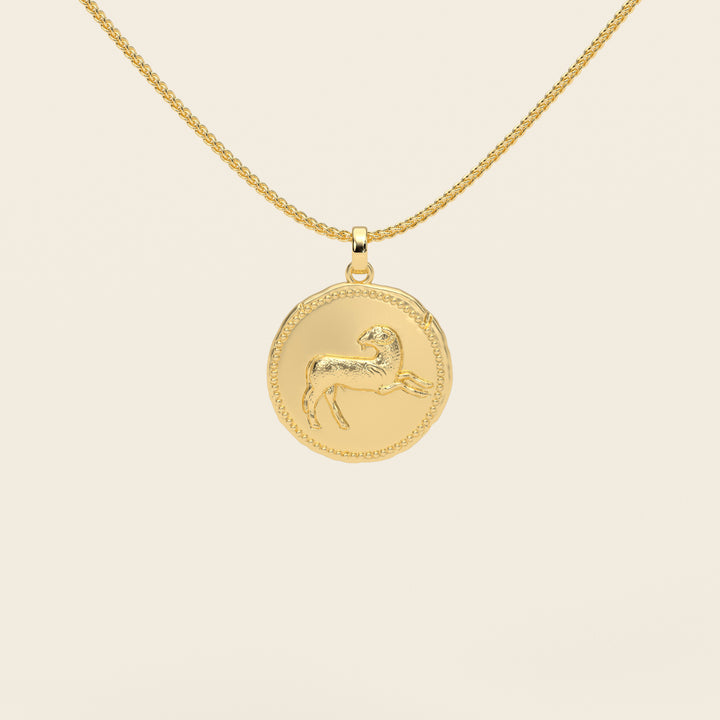 Dendera Zodiac — Aries — Pendant — Demi Stater — 18k Yellow Gold