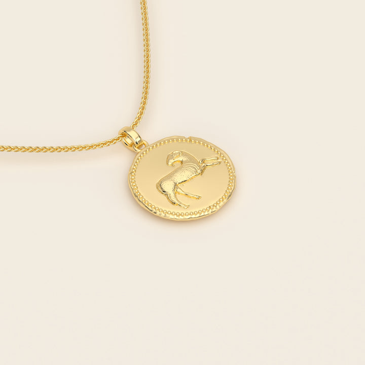 Dendera Zodiac — Aries — Pendant — Demi Stater — 18k Yellow Gold