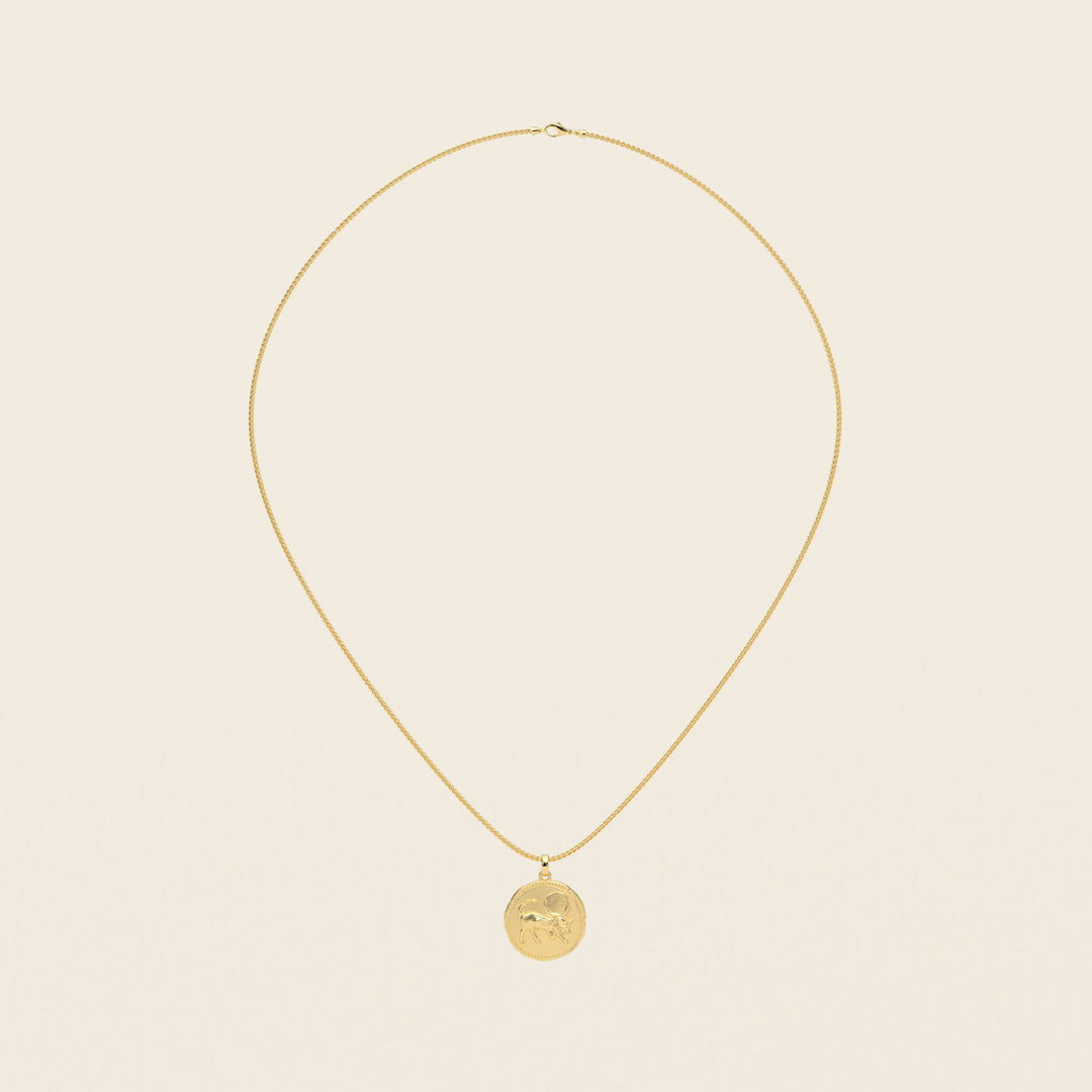 Dendera Zodiac — Taurus — Pendant — Demi Stater — 18k Yellow Gold