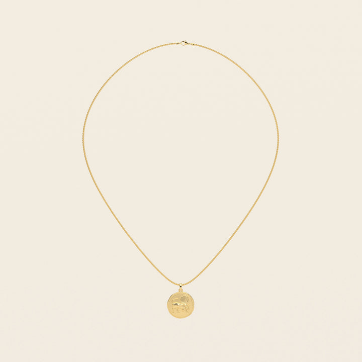 Dendera Zodiac — Taurus — Pendant — Demi Stater — 18k Yellow Gold