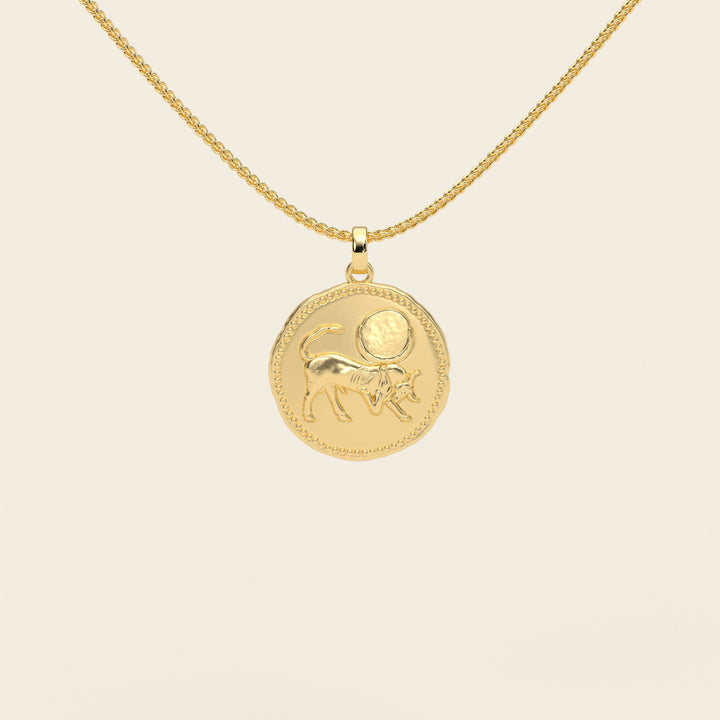 Dendera Zodiac — Taurus — Pendant — Demi Stater — 18k Yellow Gold