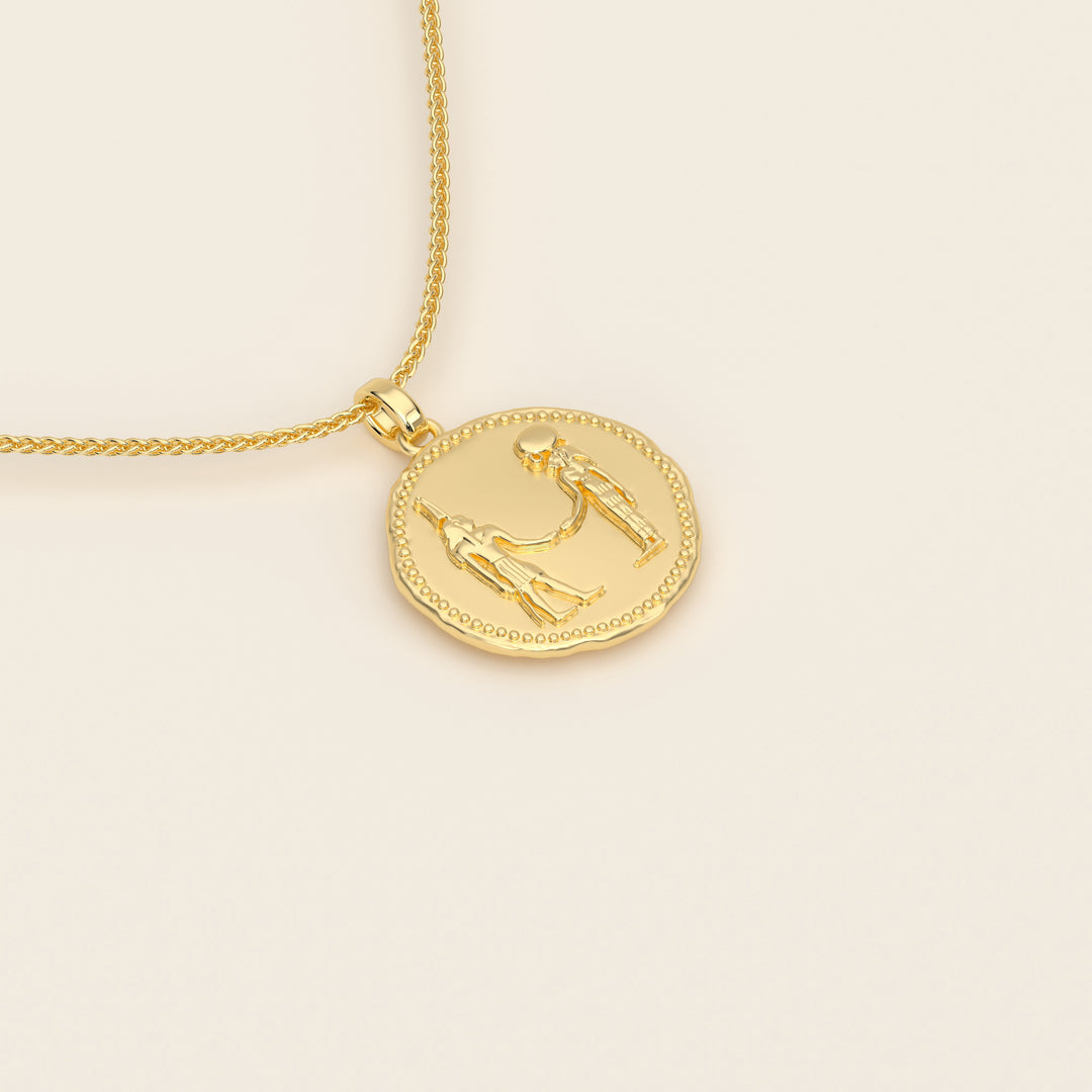 Dendera Zodiac — Gemini — Pendant — Demi Stater — 18k Yellow Gold