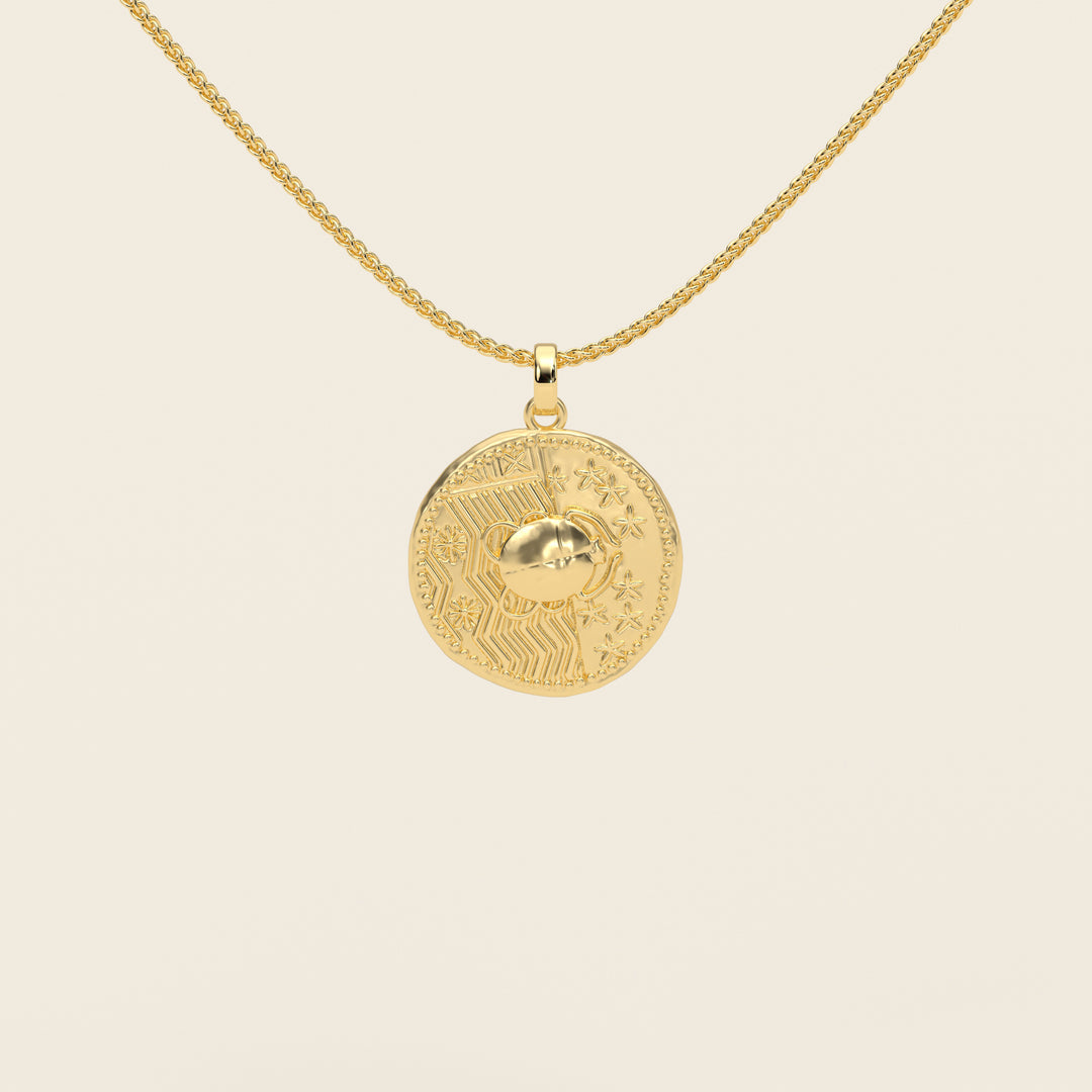 Dendera Zodiac — Cancer — Pendant — Demi Stater — 18k Yellow Gold