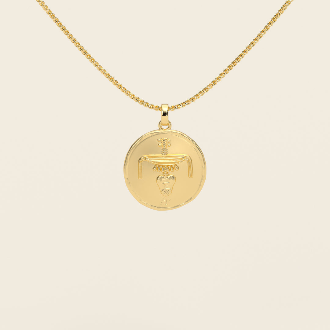 Dendera Zodiac — Cancer — Pendant — Demi Stater — 18k Yellow Gold
