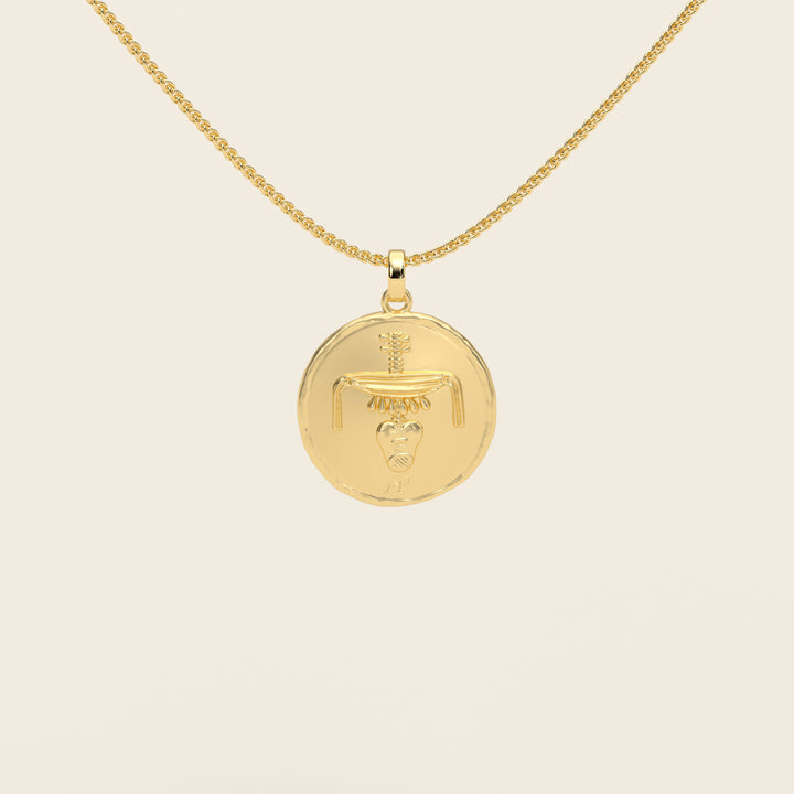 Dendera Zodiac — Cancer — Pendant — Demi Stater — 18k Yellow Gold