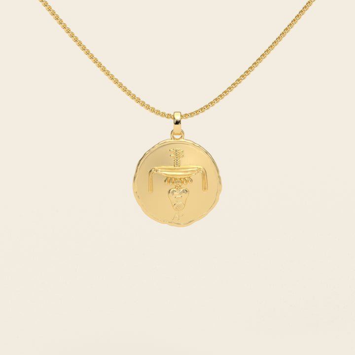 Dendera Zodiac — Leo — Pendant — Demi Stater — 18k Yellow Gold