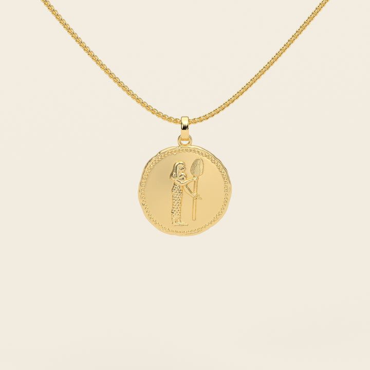 Dendera Zodiac — Virgo — Pendant — Demi Stater — 18k Yellow Gold