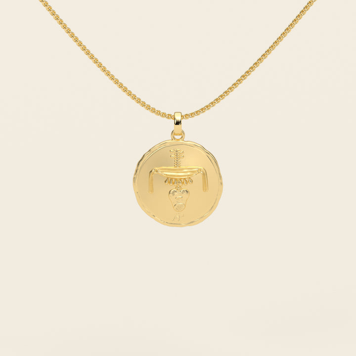 Dendera Zodiac — Virgo — Pendant — Demi Stater — 18k Yellow Gold