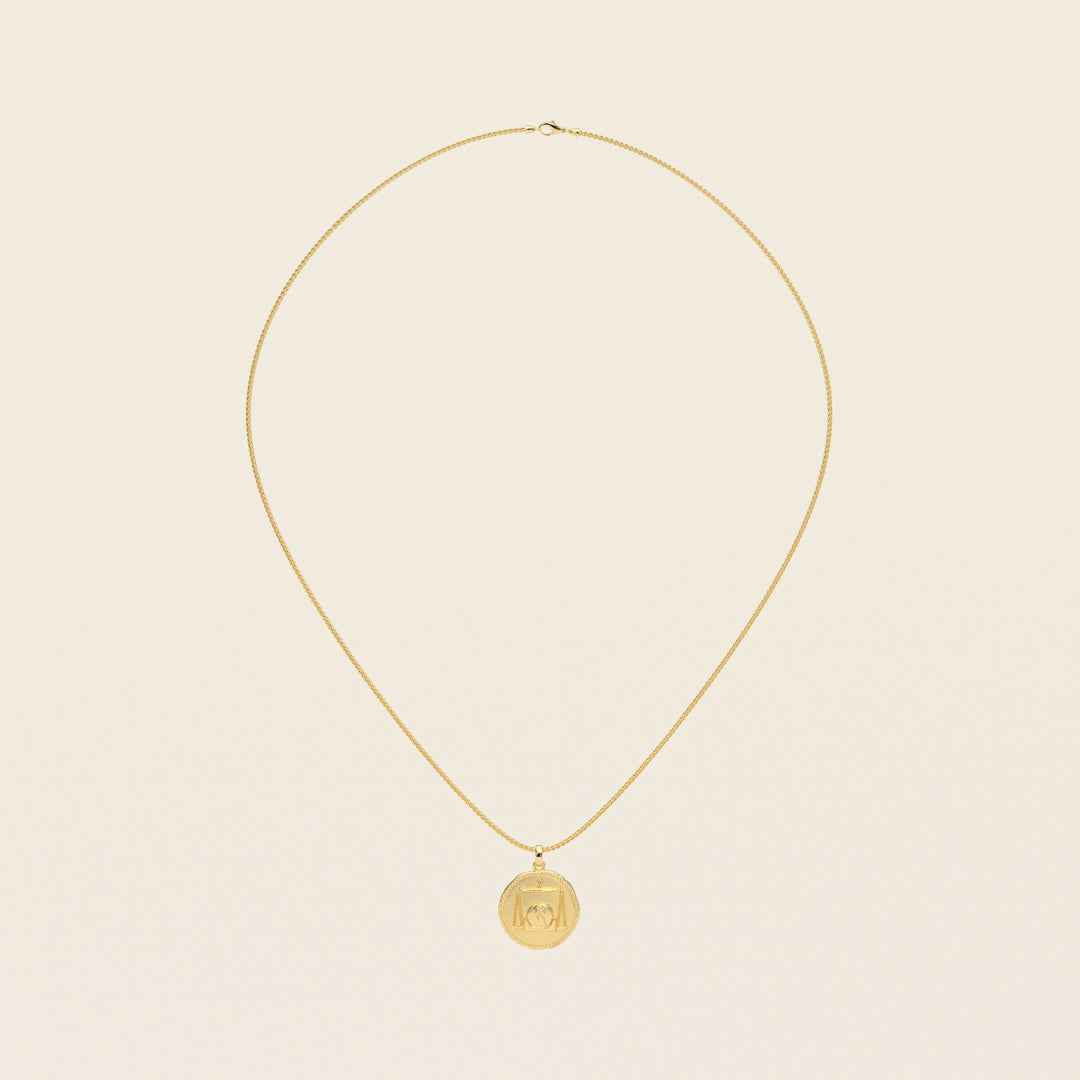 Dendera Zodiac — Libra — Pendant — Demi Stater — 18k Yellow Gold