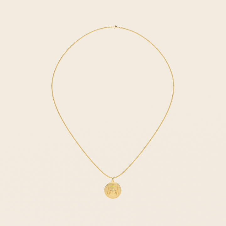 Dendera Zodiac — Libra — Pendant — Demi Stater — 18k Yellow Gold