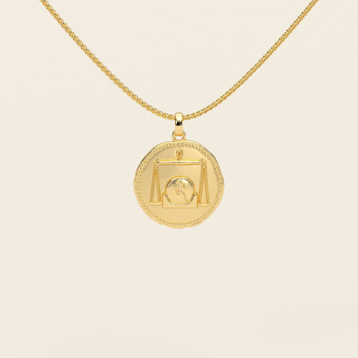 Dendera Zodiac — Libra — Pendant — Demi Stater — 18k Yellow Gold