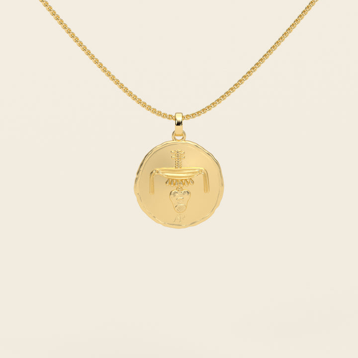 Dendera Zodiac — Capricorn — Pendant — Demi Stater — 18k Yellow Gold