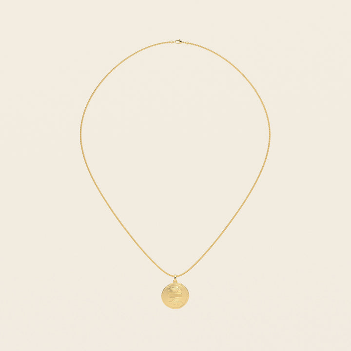 Dendera Zodiac — Pisces — Pendant — Demi Stater — 18k Yellow Gold