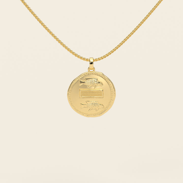 Dendera Zodiac — Pisces — Pendant — Demi Stater — 18k Yellow Gold