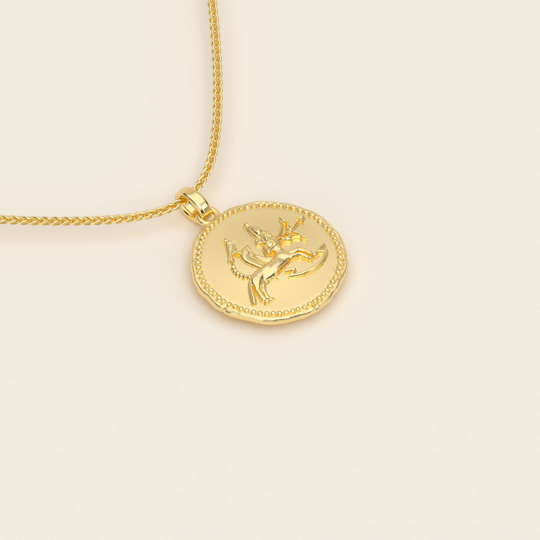 Dendera Zodiac — Sagittarius — Pendant — Demi Stater — 18k Yellow Gold