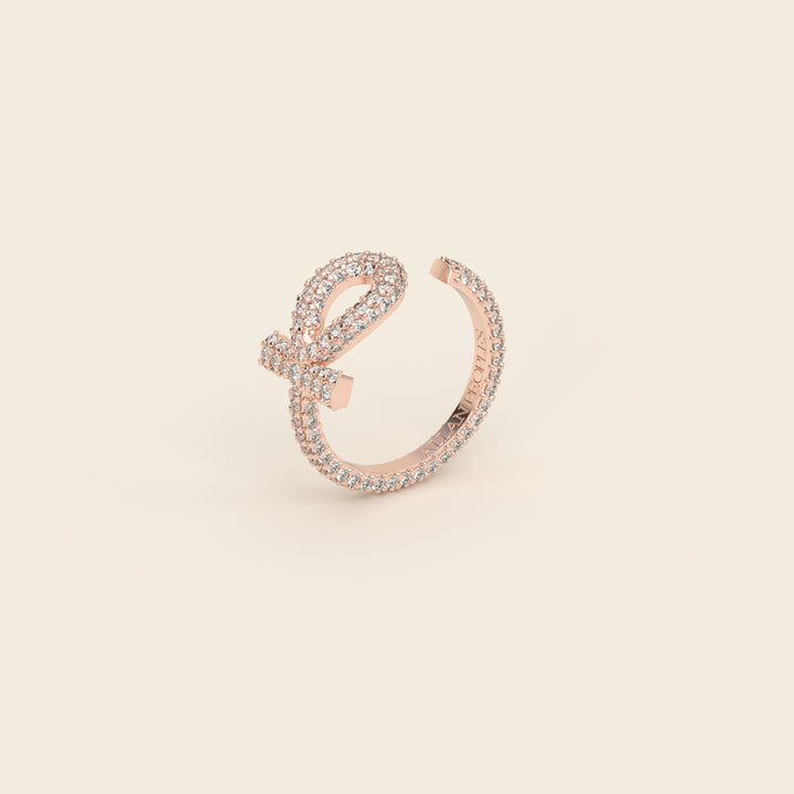 Ankh — Pavé Ring — 18k Rose Gold