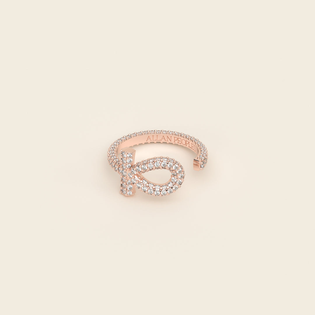 Ankh — Pavé Ring — 18k Rose Gold