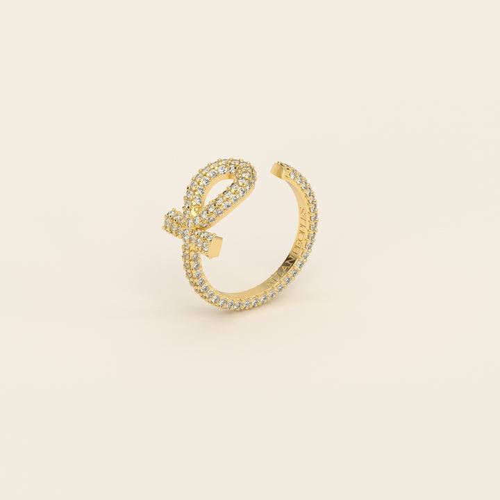 Ankh — Pavé Ring — 18k Yellow Gold