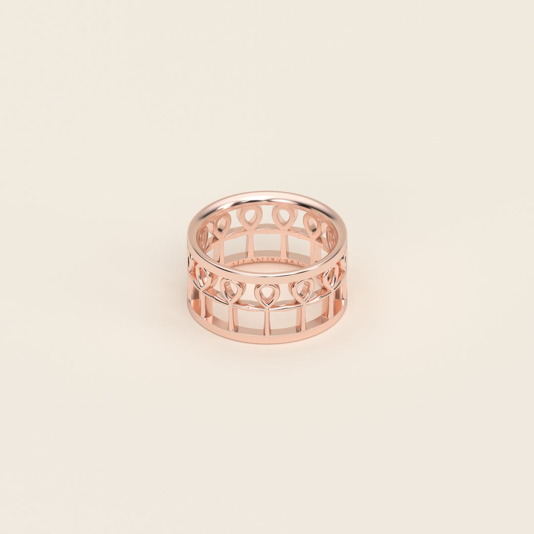 Ankh — Band — 18k Rose Gold