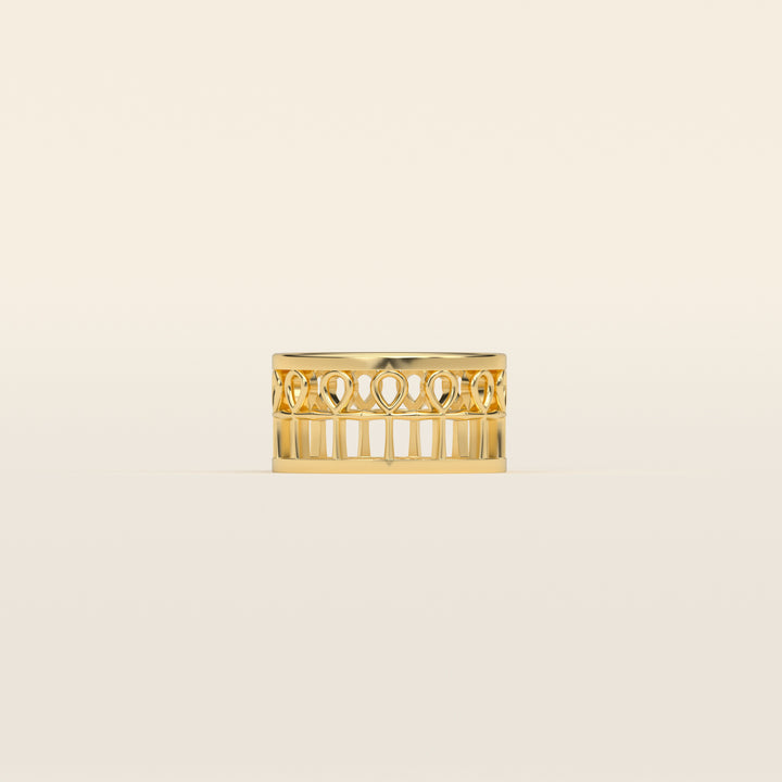 Ankh — Band — 18k Yellow Gold