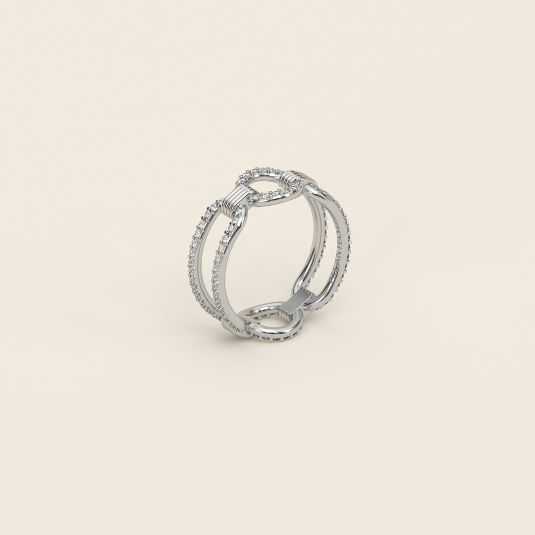 Shen — Ring — Link — Pavé — Platinum