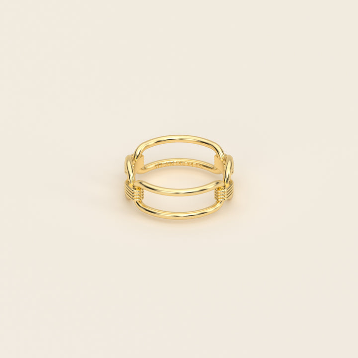Shen — Ring — Link — 18k Yellow Gold