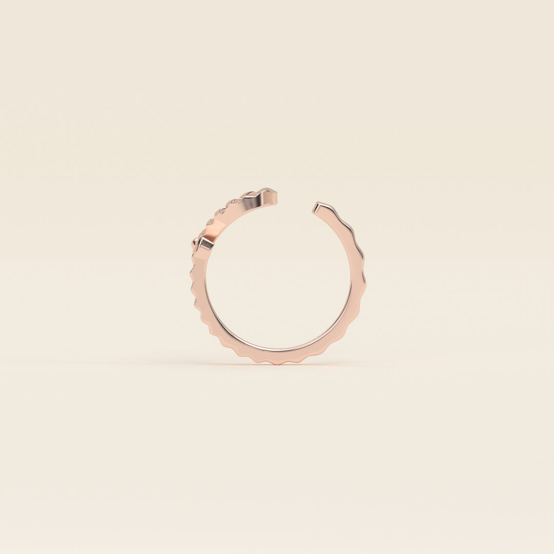 Ankh — Ripple Ring — 18k Rose Gold