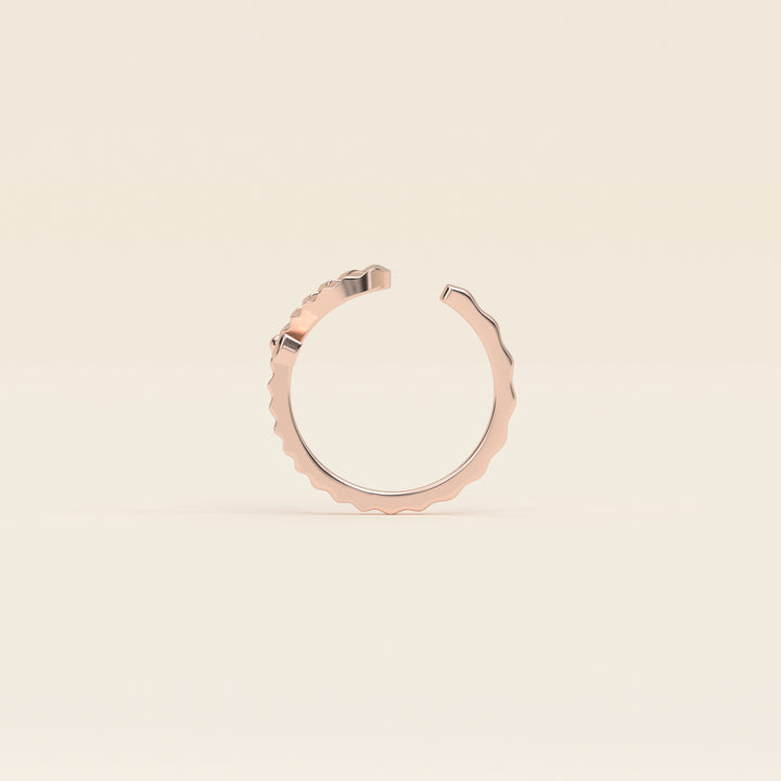 Ankh — Ripple Ring — 18k Rose Gold