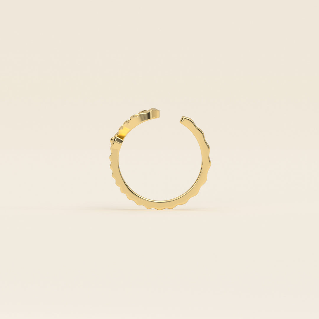 Ankh — Ripple Ring — 18k Yellow Gold