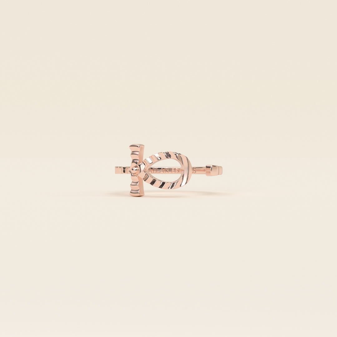 Ankh — Ripple Ring — 18k Rose Gold