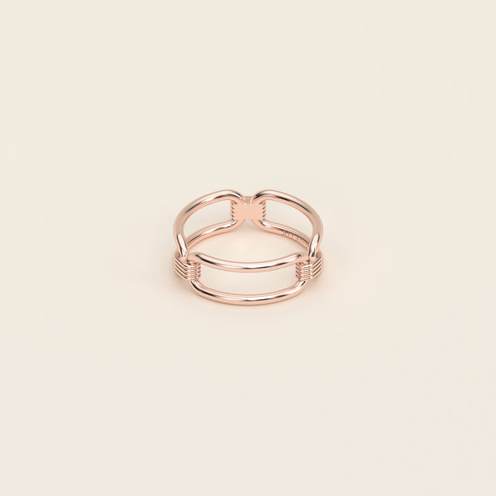 Shen — Ring — Cartouche Band — 18k Rose Gold