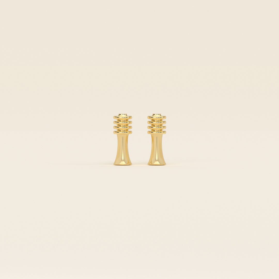 Djed — Stud Earrings — 18k Yellow Gold