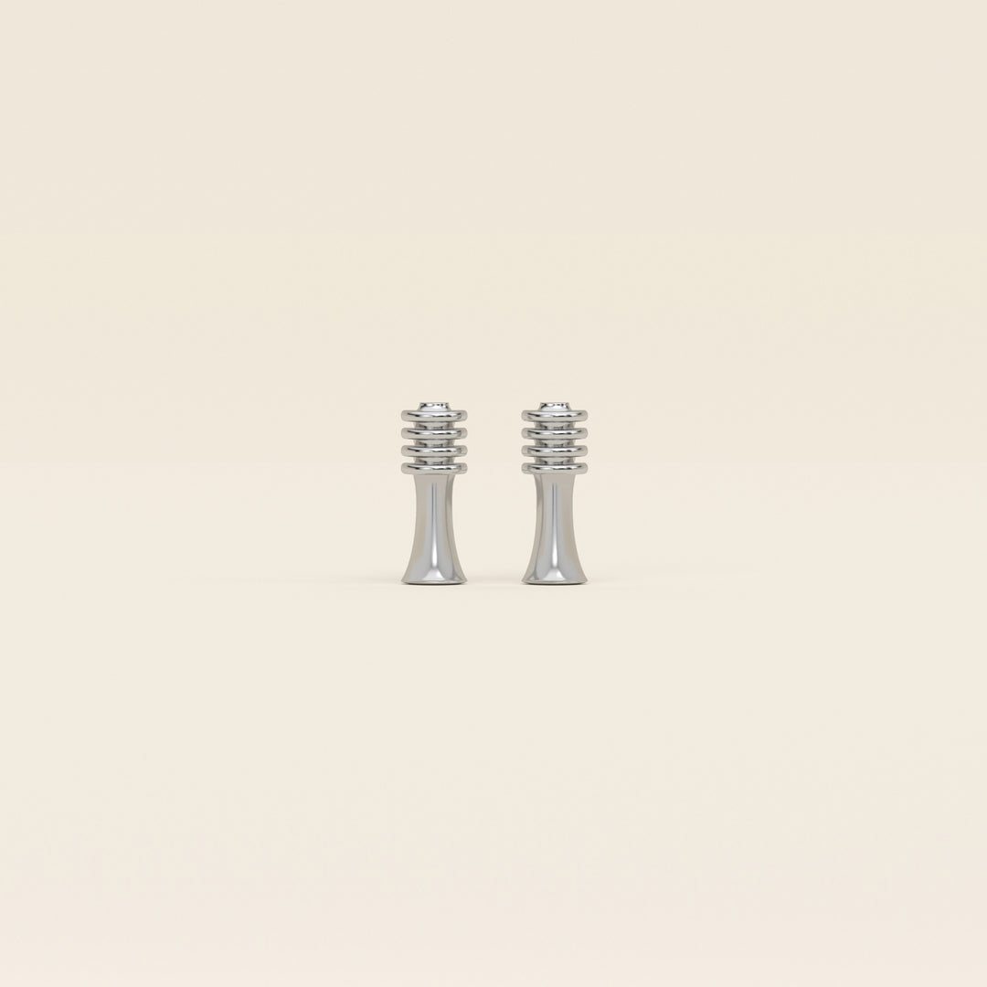 Djed — Stud Earrings — Platinum